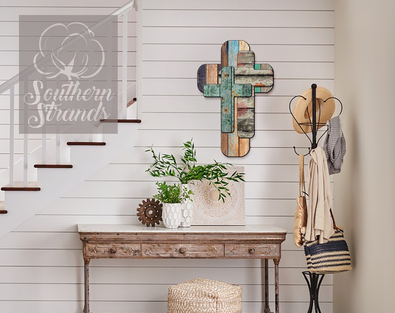 Stacked Crosses Wall Hanger One Piece | DIGITAL DESIGN