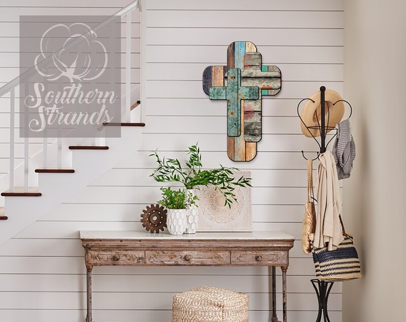 Stacked Crosses 3D-Wall Hanger THREE Piece | DIGITAL DESIGN