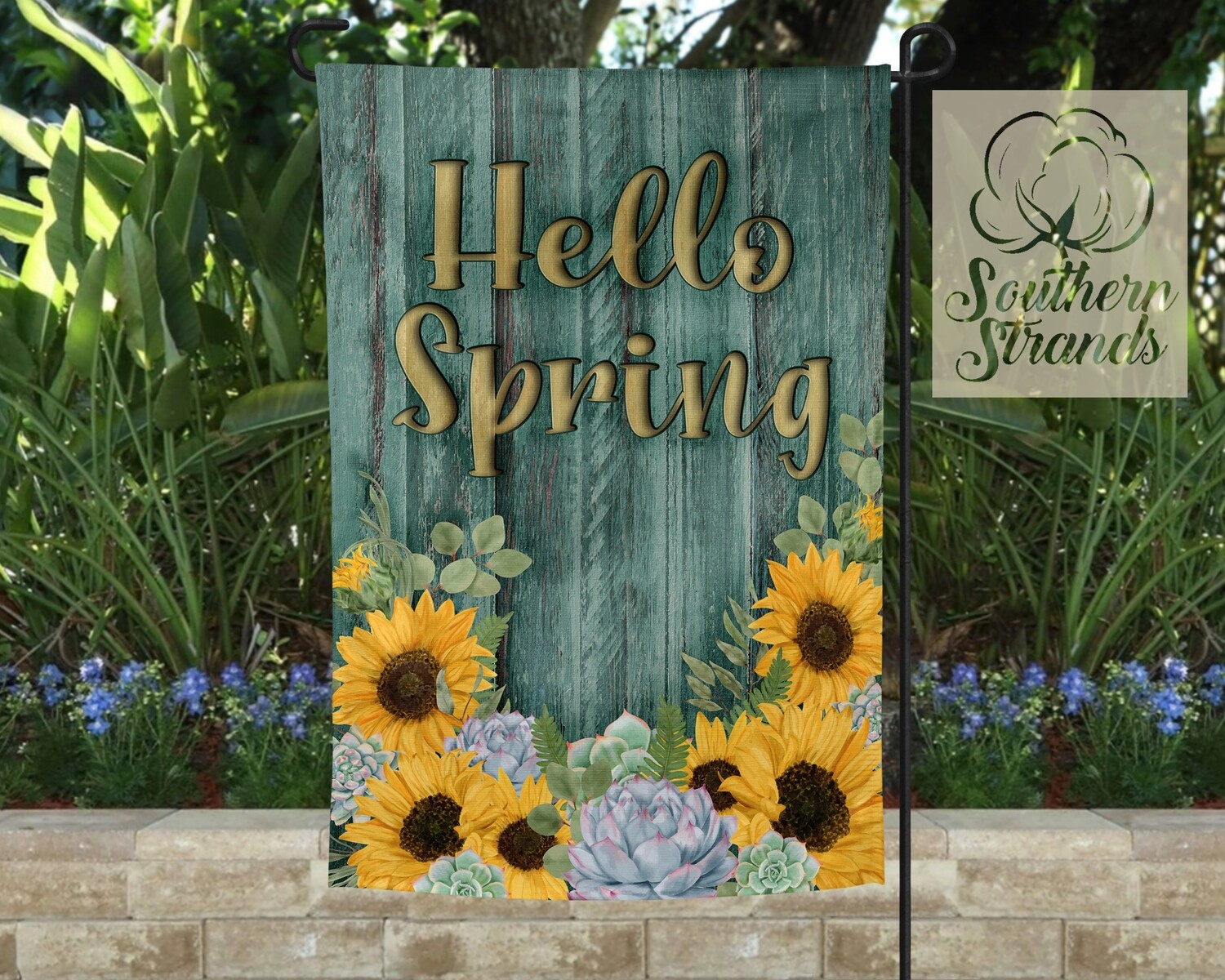 Spring Sunflower Flag 12x18 - Hello Spring | DIGITAL DESIGN