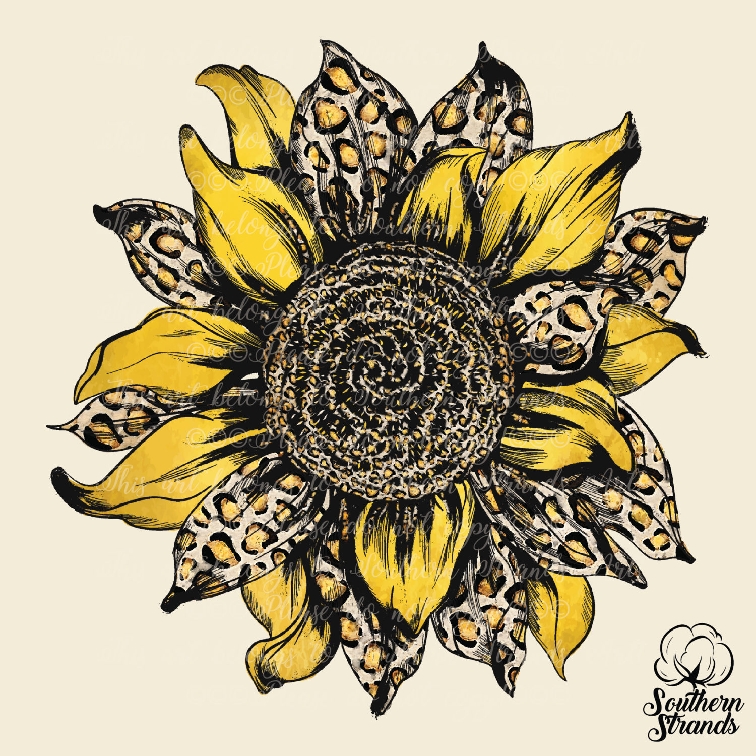 Leopard Sunflower | DIGITAL DESIGN