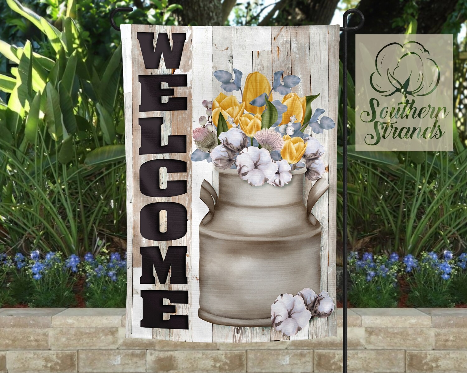 Easter Lily Welcome Garden Flag 12x18 | DIGITAL DESIGN