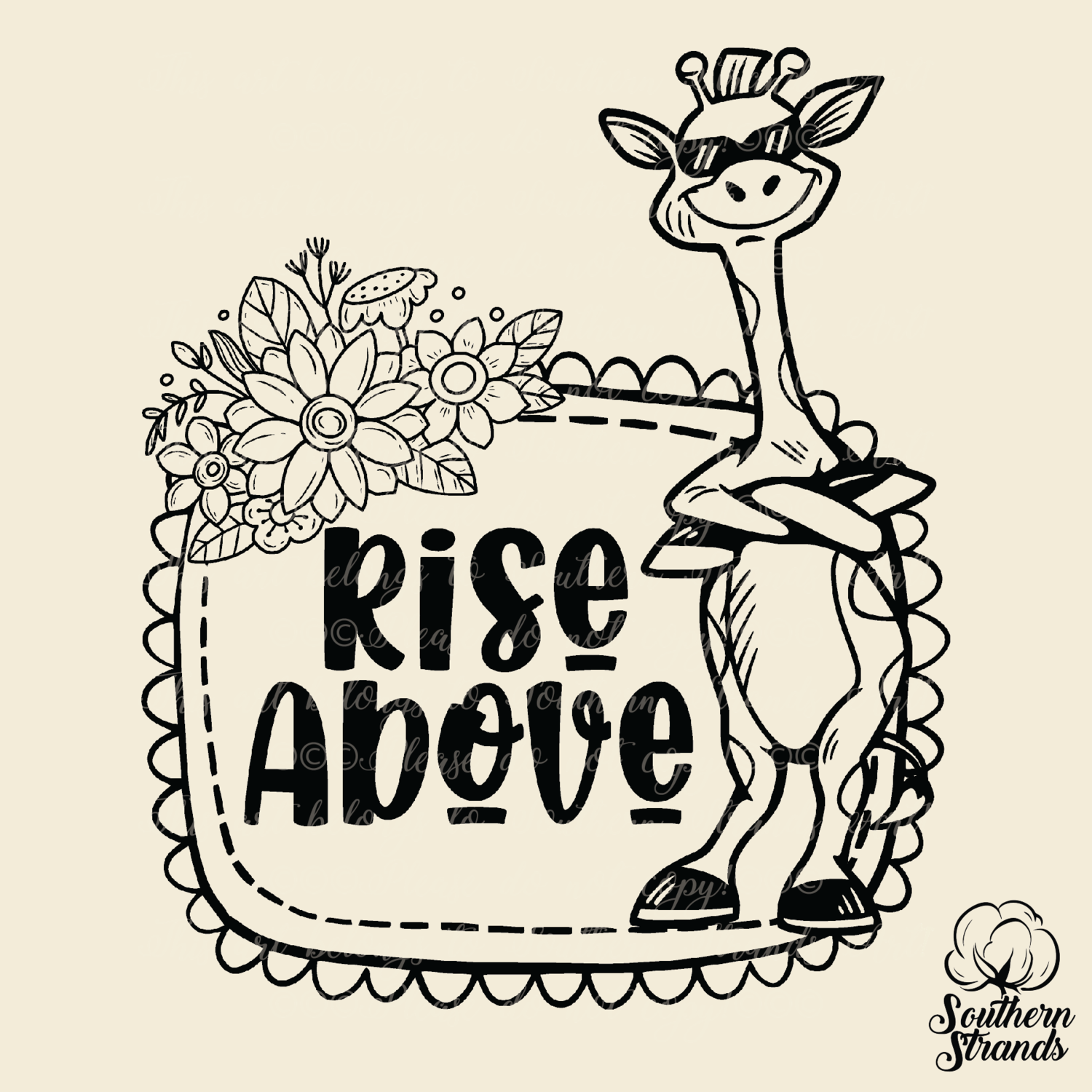 Rise Above - Black - Change the color by using a Clipping Mask | DIGITAL DESIGN