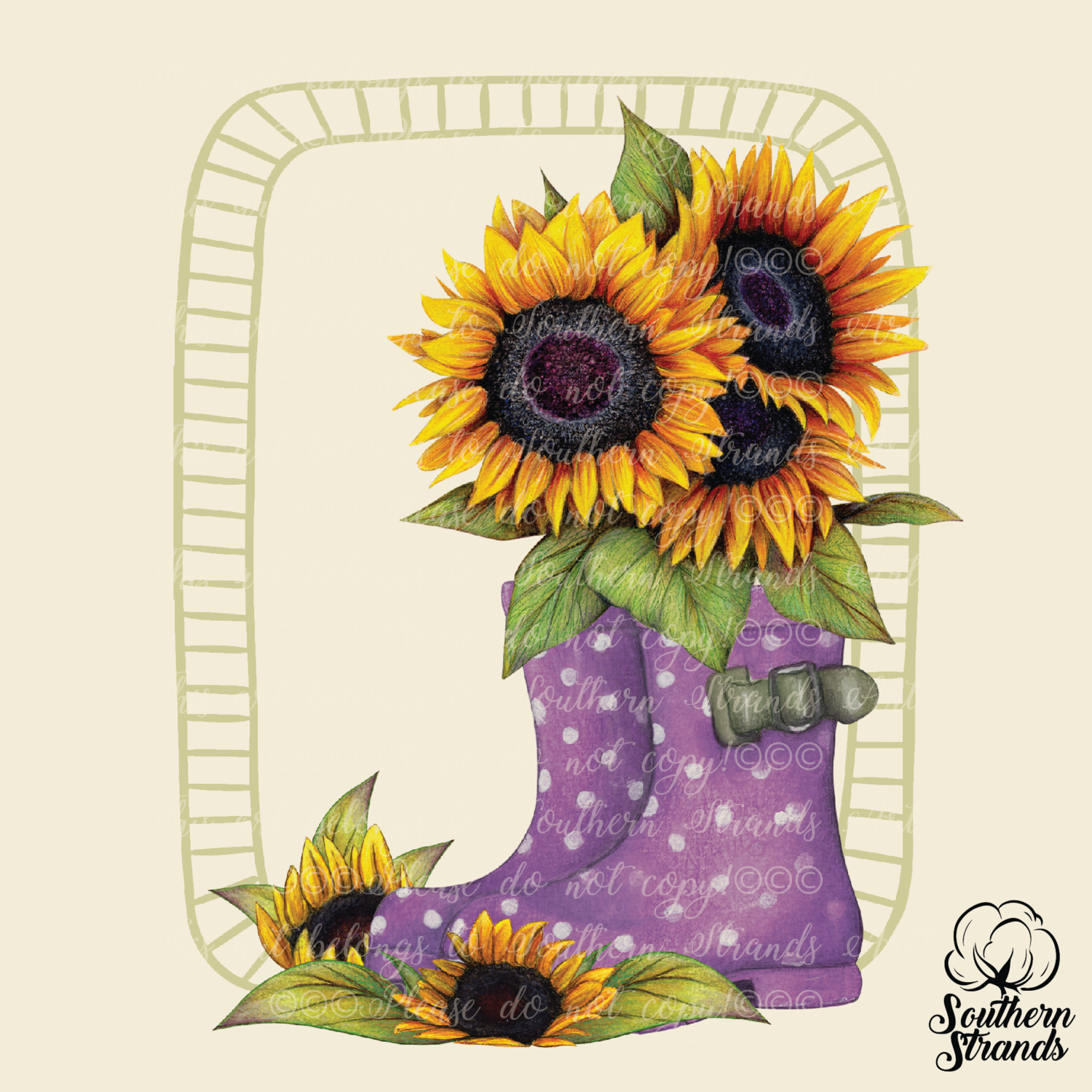 Rain Boots and Sunflowers | DIGITAL DESIGN