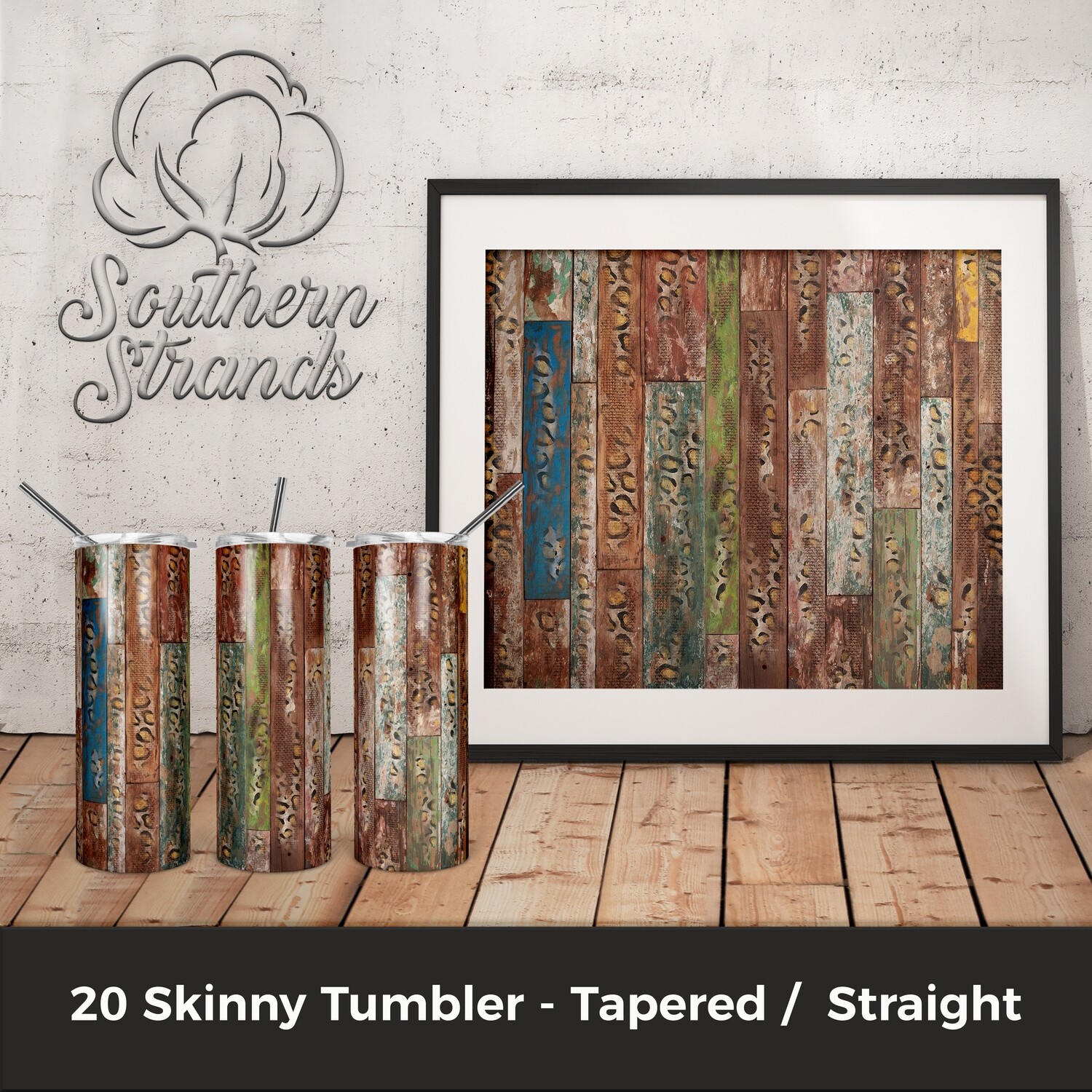 Grungy Leopard Wood Tumbler | DIGITAL DESIGN