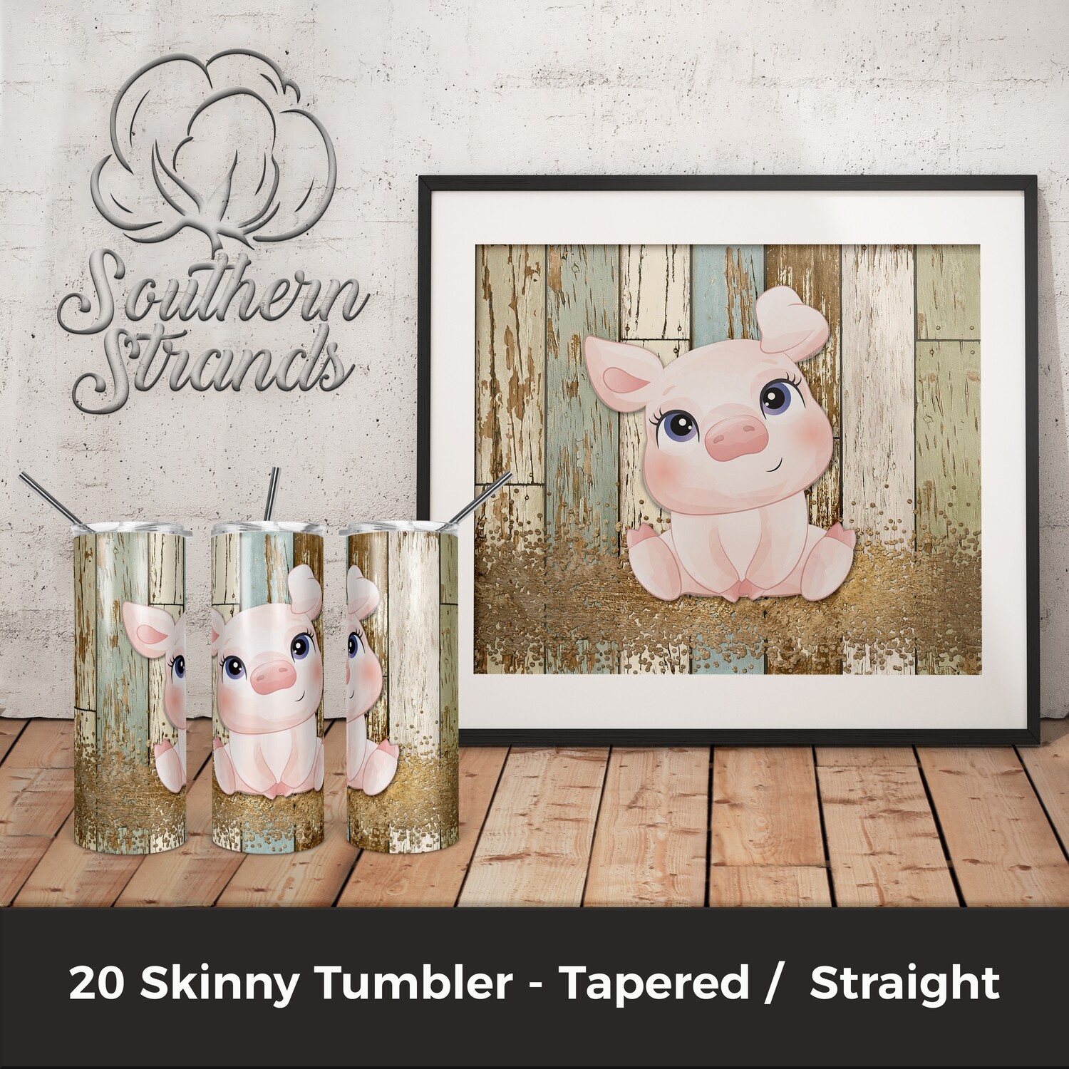 Farmhouse Piggy Tumbler | DIGITAL DESIGN