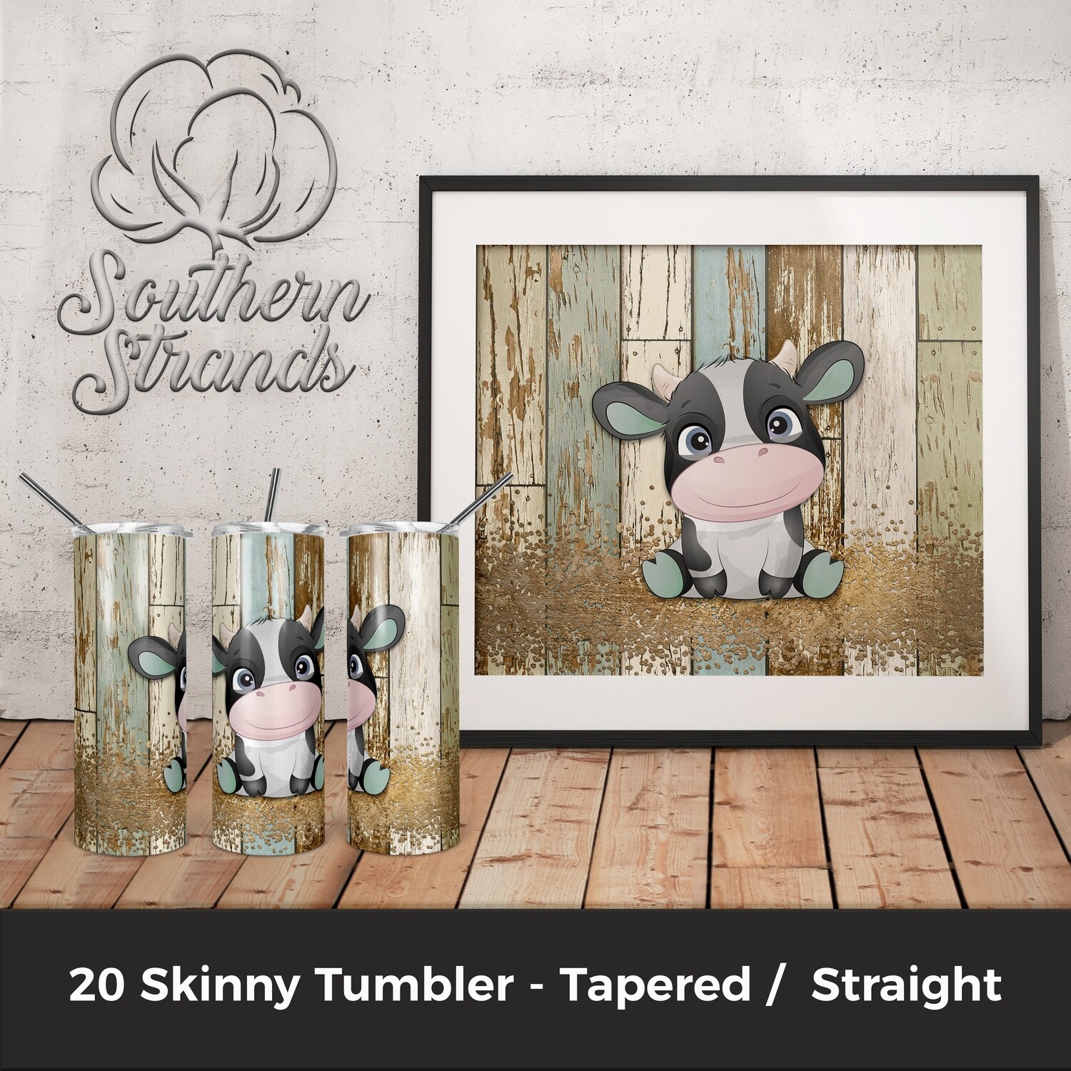 Farmhouse Cow Tumbler | DIGITAL DESIGN