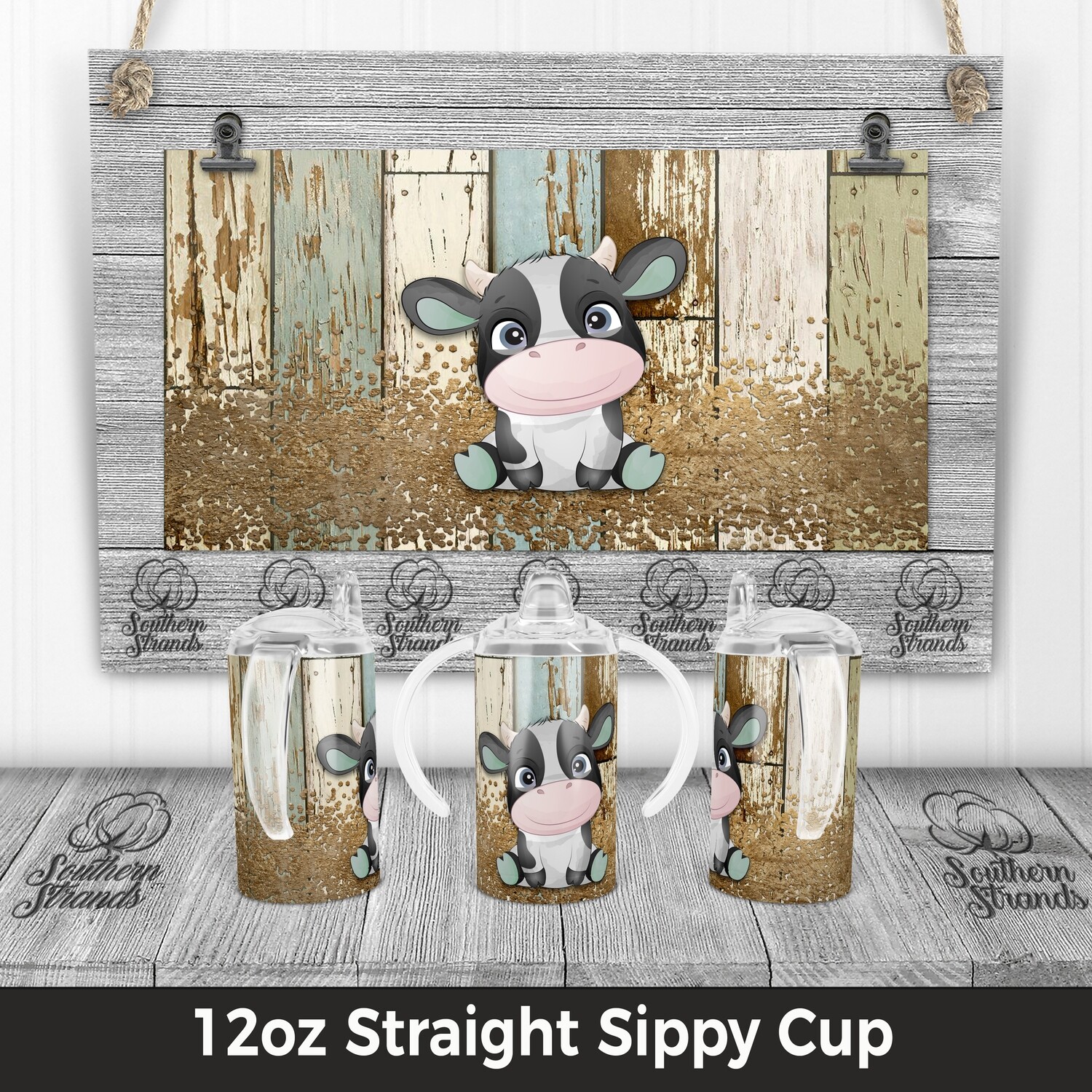 Farmhouse Cow - Sippy Cup | DIGITAL DESIGN