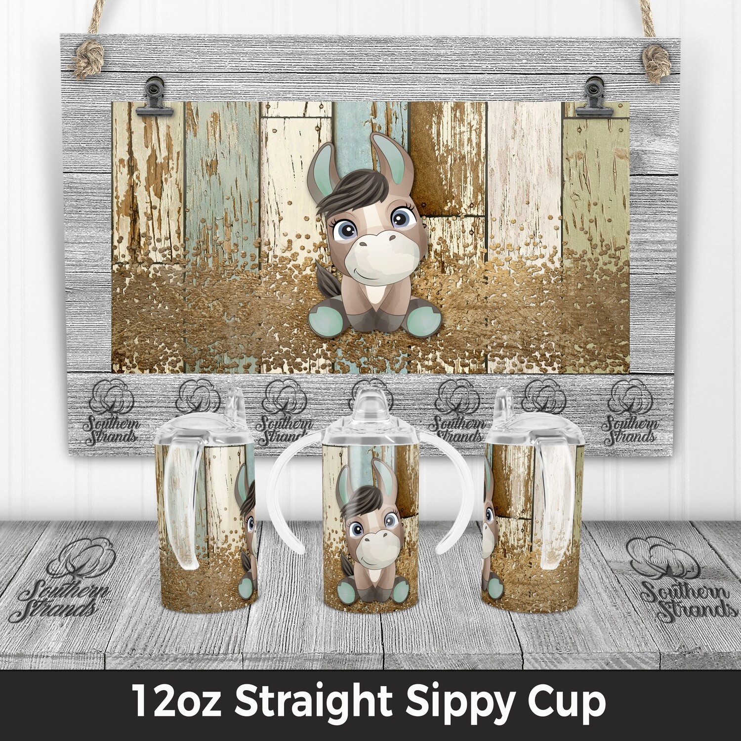 Farmhouse Donkey - Sippy Cup | DIGITAL DESIGN