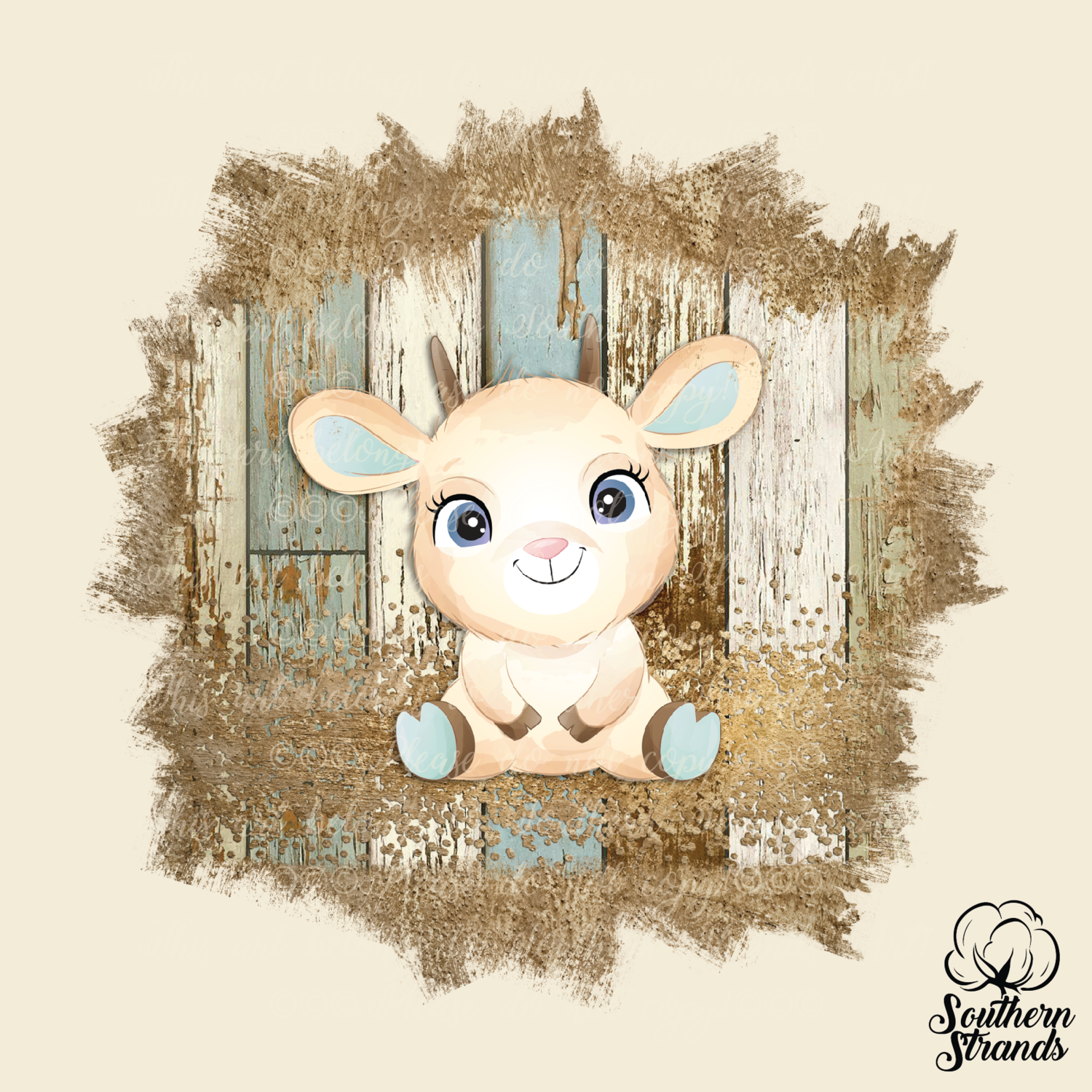 Farmhouse Goat Blue| DIGITAL DESIGN
