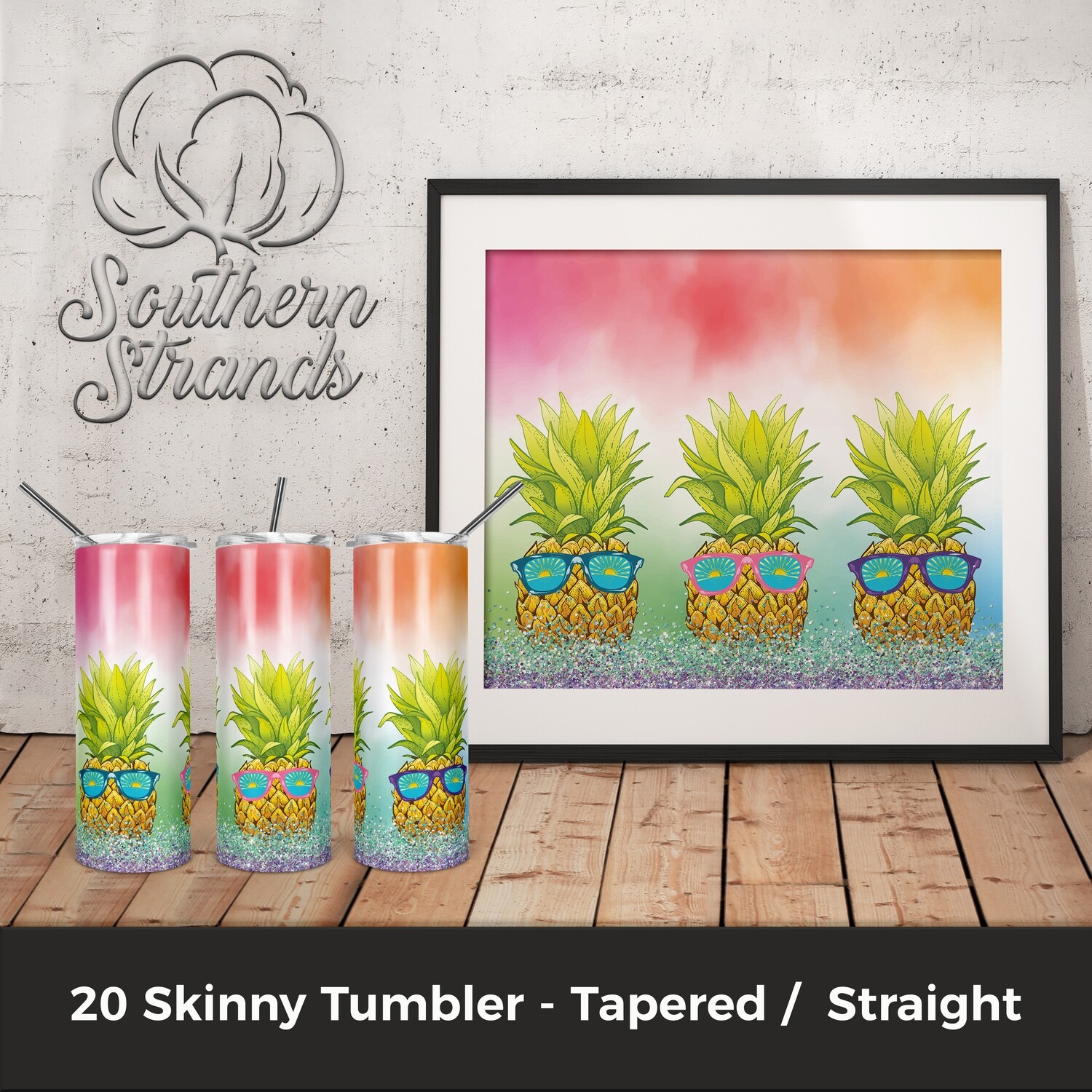 Summer Pineapples Tumbler   | DIGITAL DESIGN