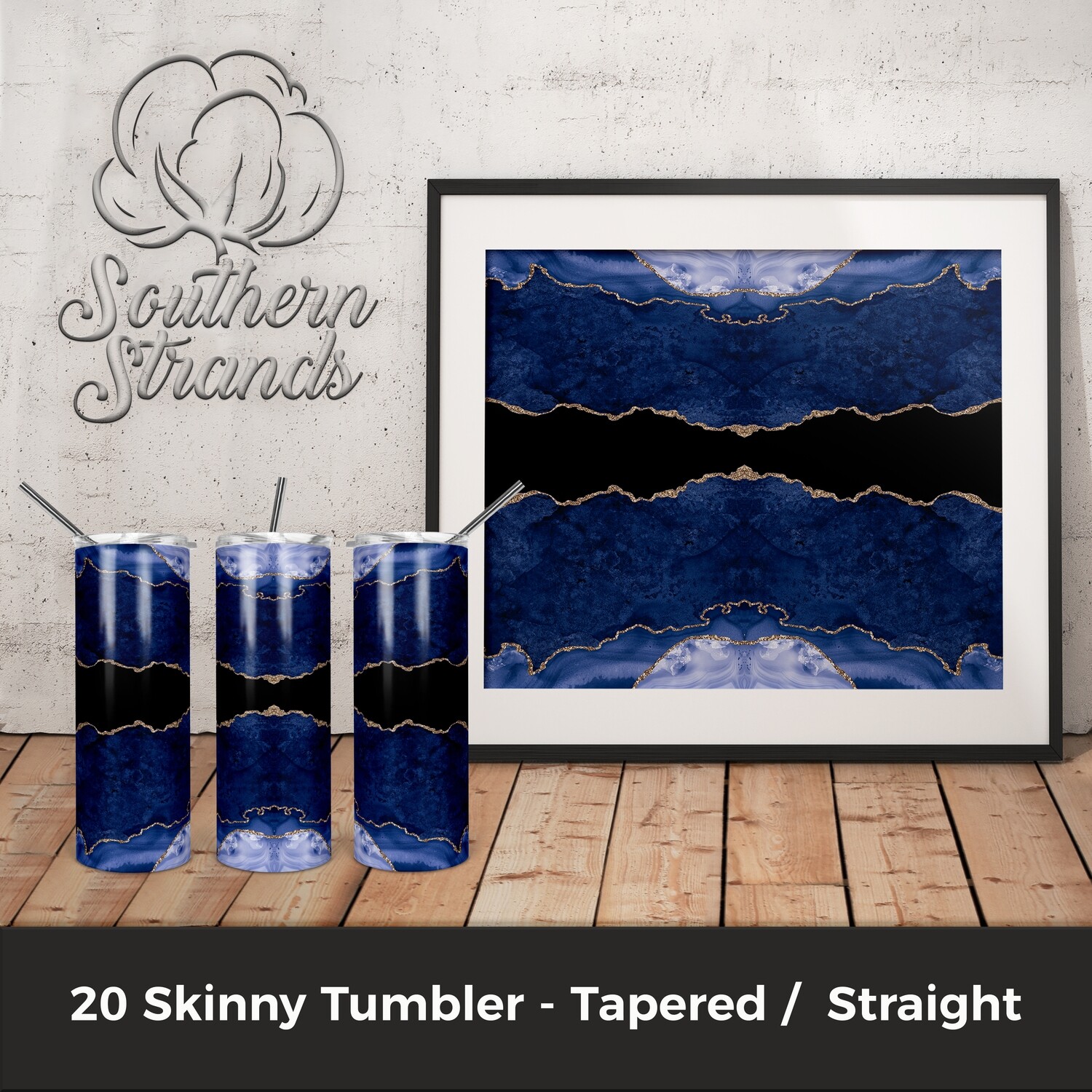 Blue Agate Tumbler | DIGITAL DESIGN