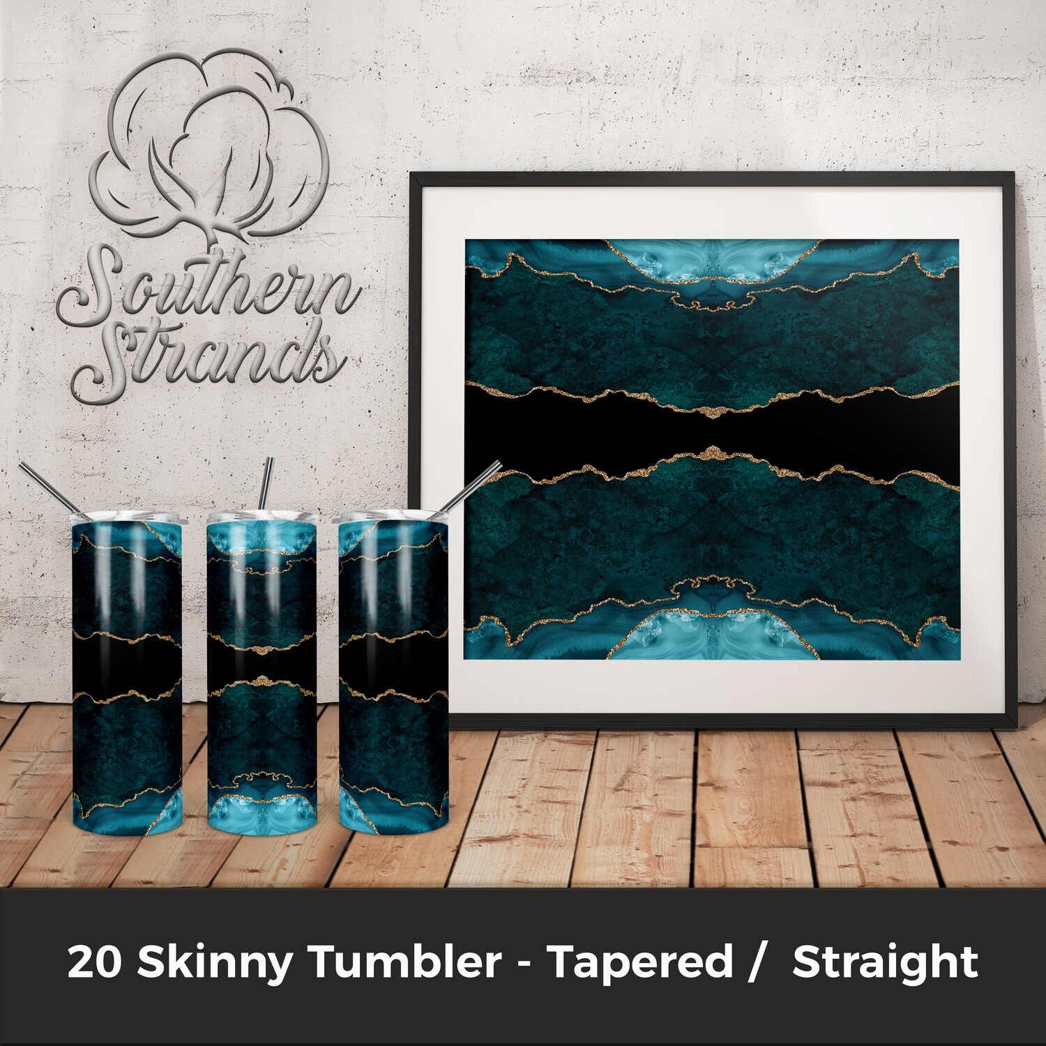 Teal Agate Tumbler | DIGITAL DESIGN