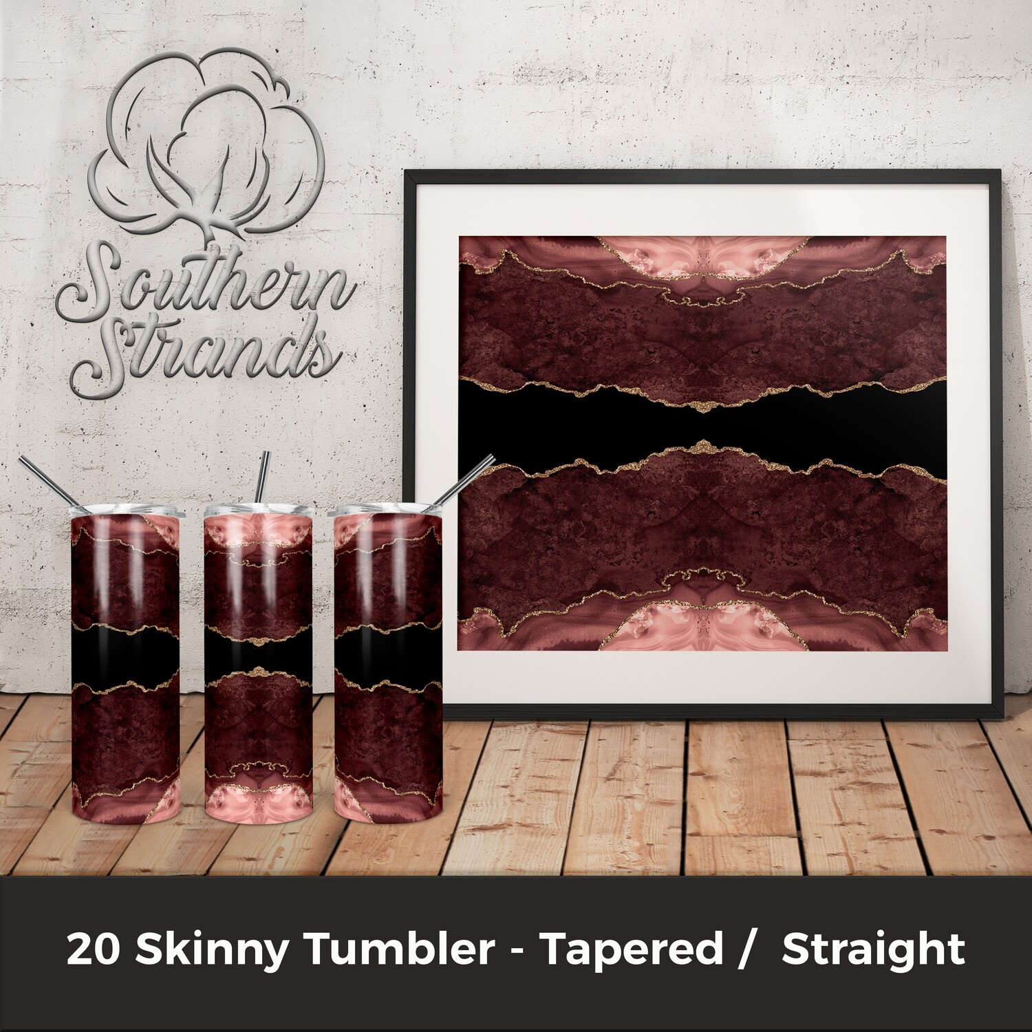 Maroon Agate Tumbler | DIGITAL DESIGN