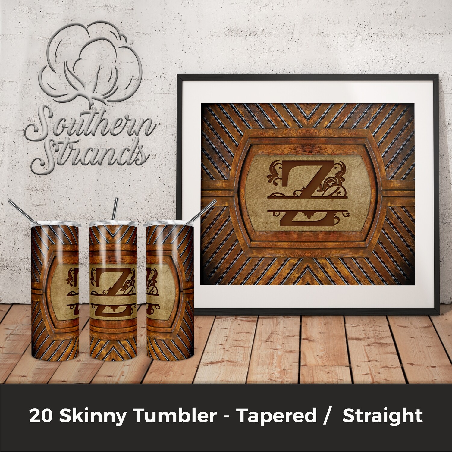 Split Monogram Tumbler - Z | DIGITAL DESIGN