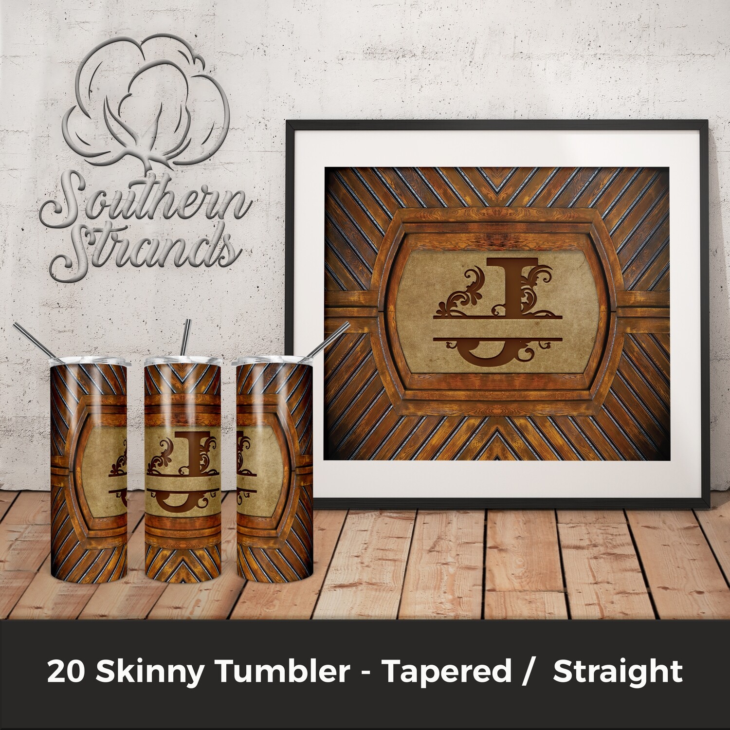 Split Monogram Tumbler - J | DIGITAL DESIGN