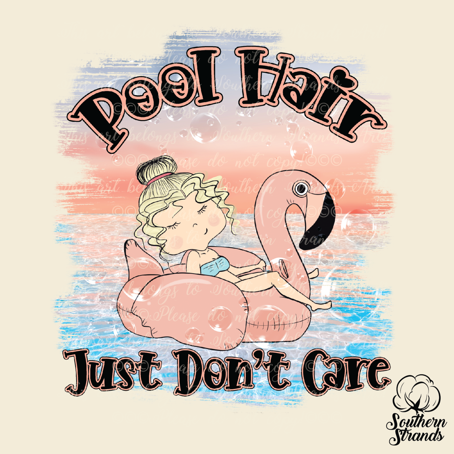 Pool Hair Just Don&#39;t Care | DIGITAL DESIGN