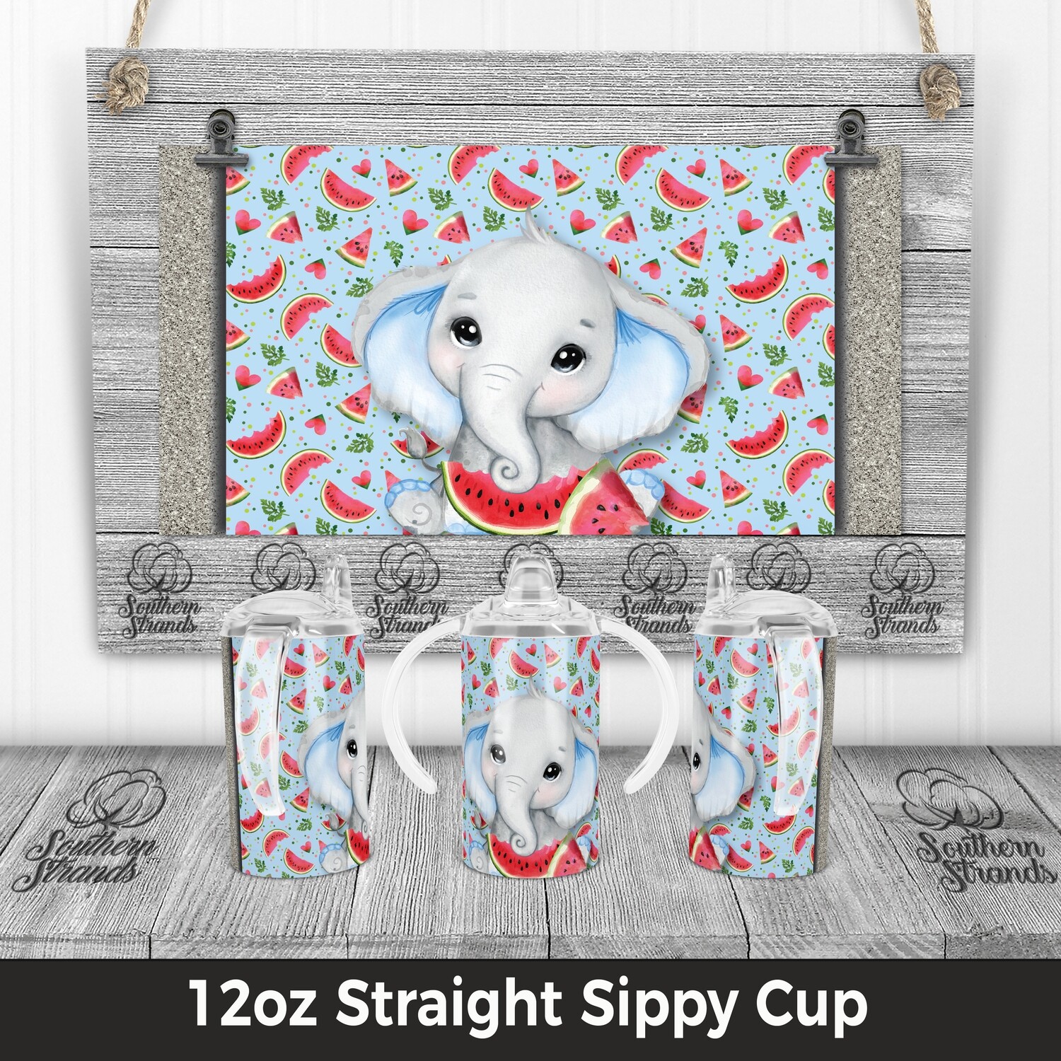 Sippin&#39; On Summer Time - Blue - Sippy Cup | DIGITAL DESIGN