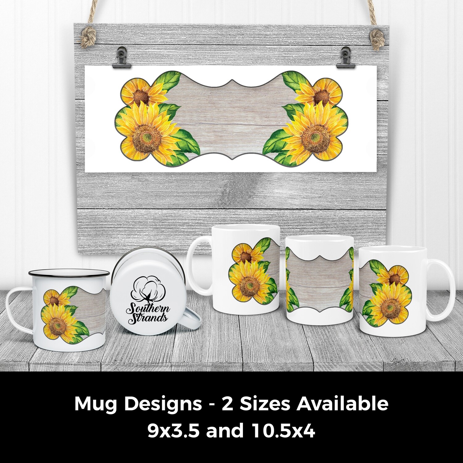 Sunflower Wood Coffee Mug | DIGITAL DESIGN