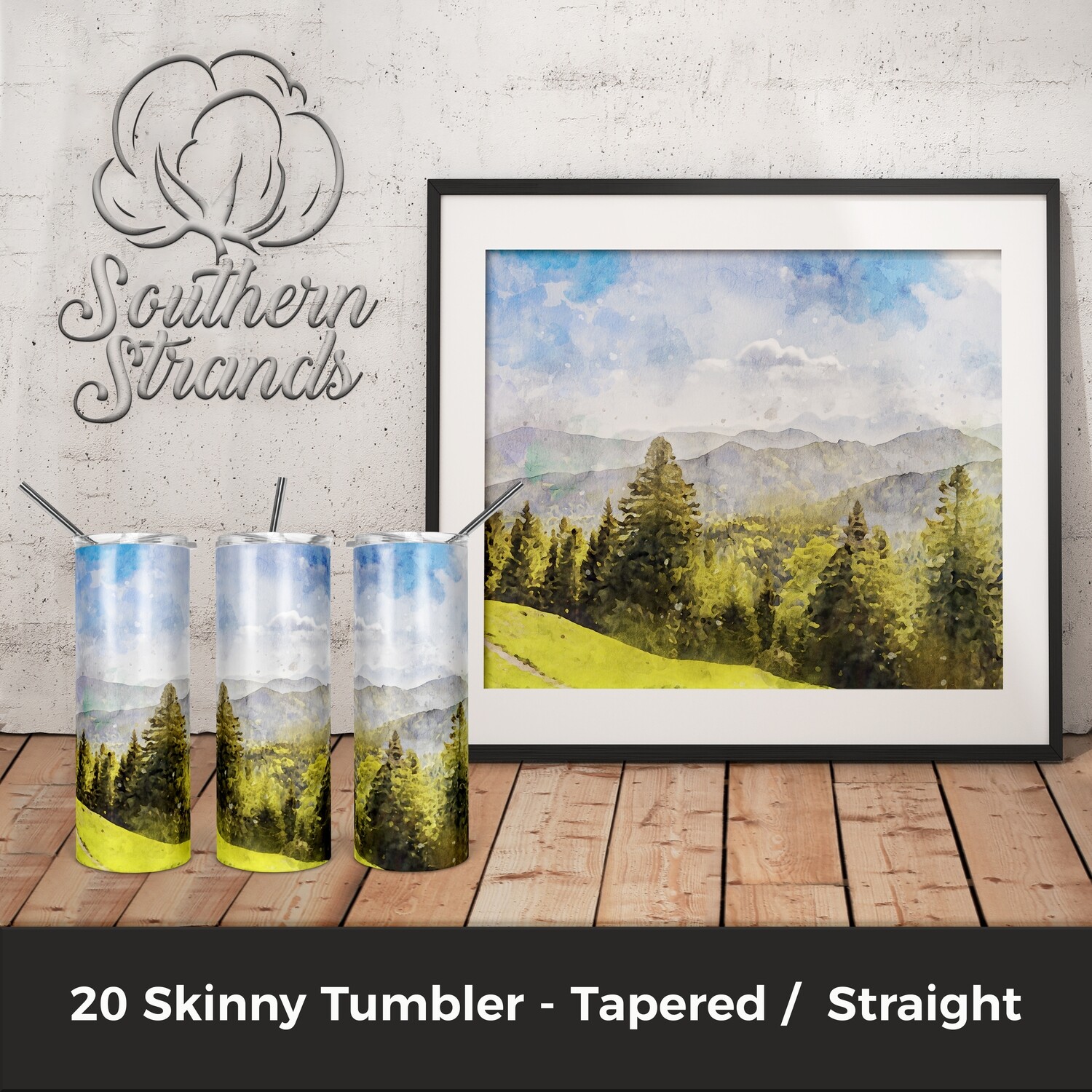 Watercolor Mountains Tumbler | DIGITAL DESIGN