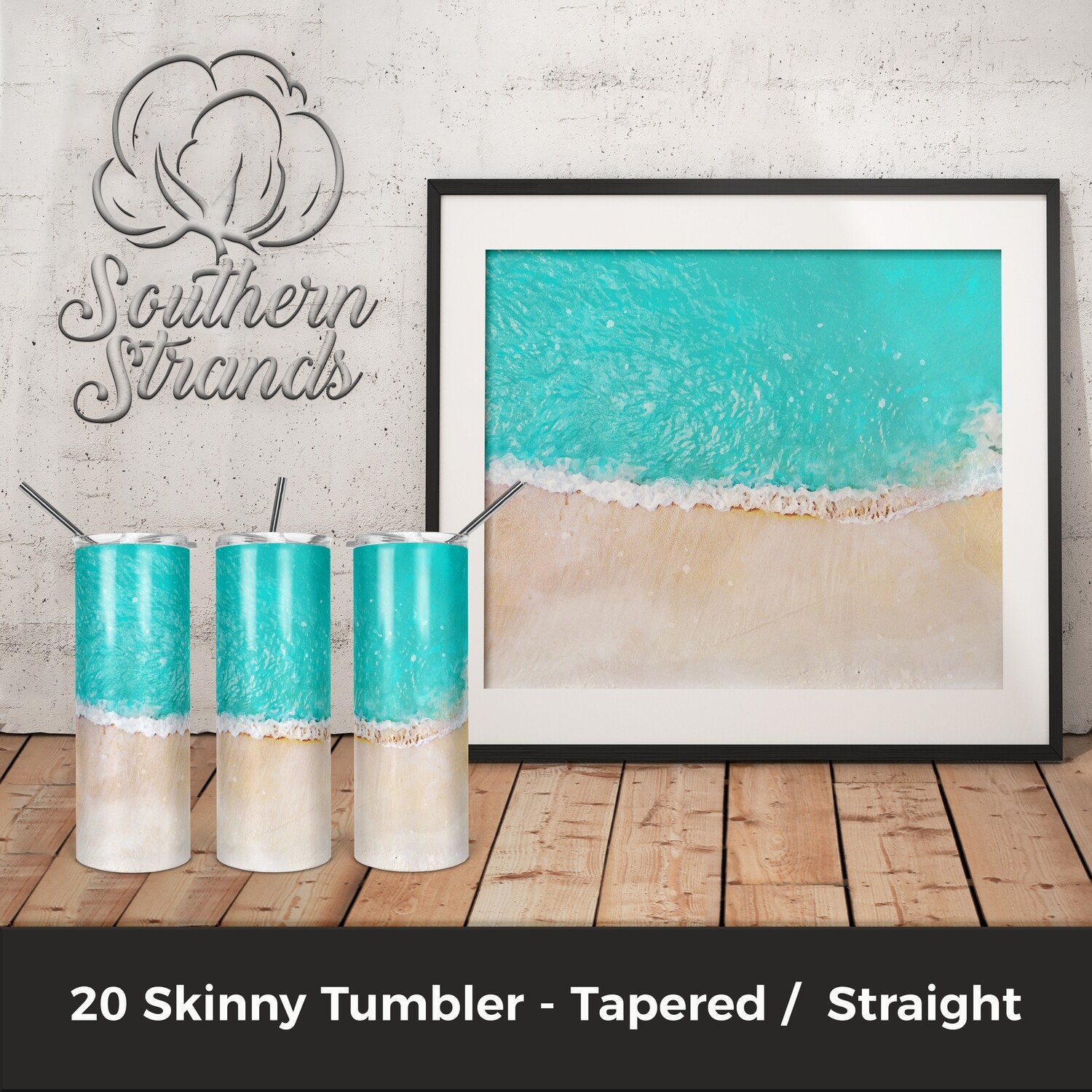Watercolor Sea and Sand Tumbler | DIGITAL DESIGN
