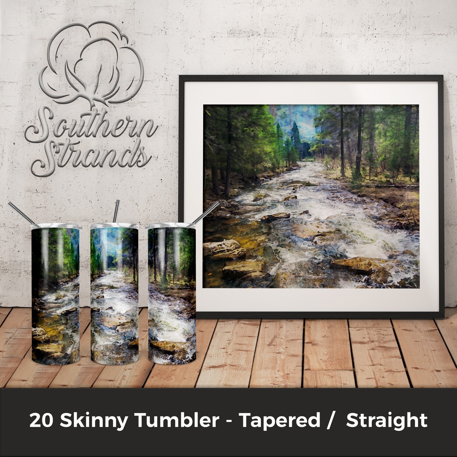 Watercolor River Tumbler | DIGITAL DESIGN