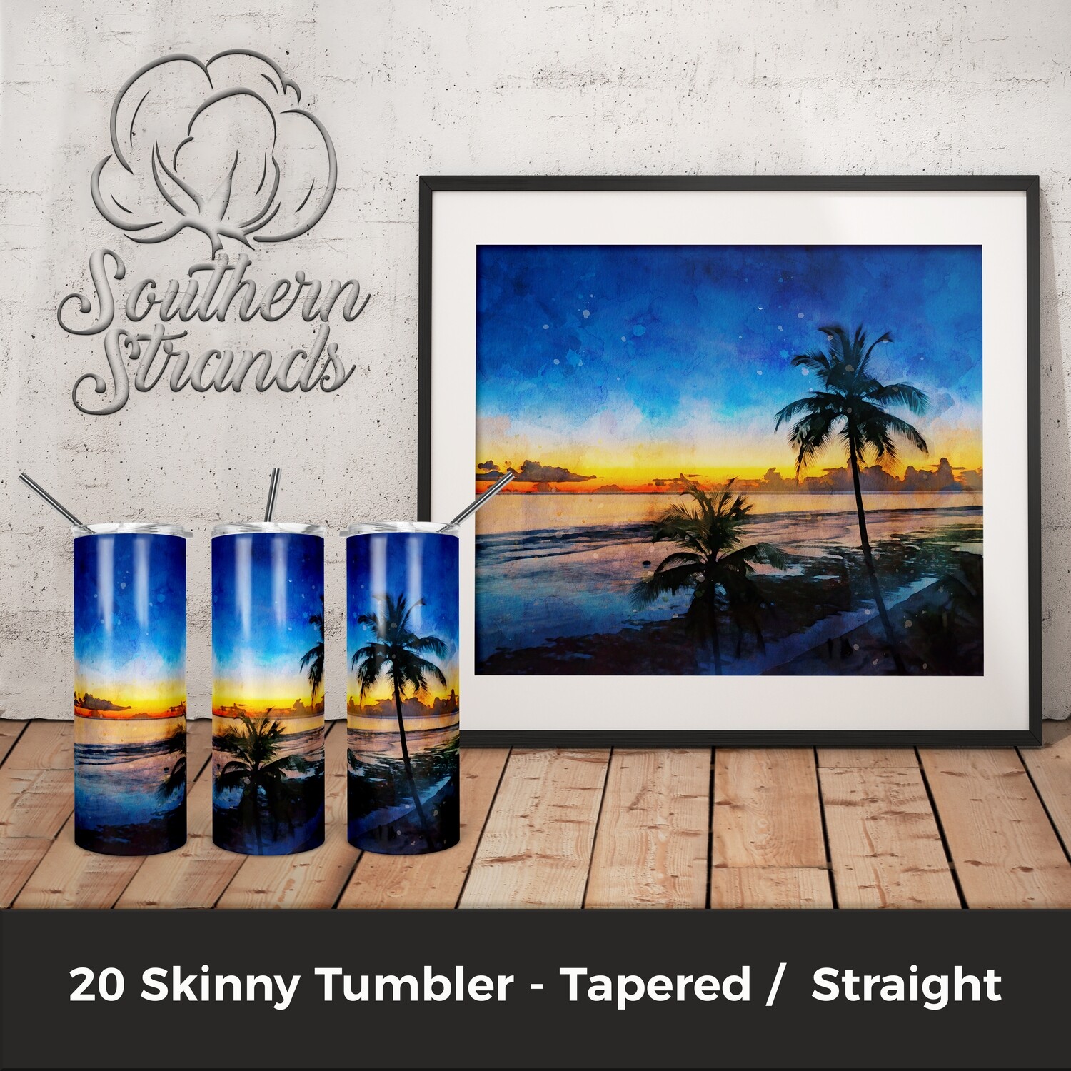 Watercolor Beach 2 Tumbler | DIGITAL DESIGN