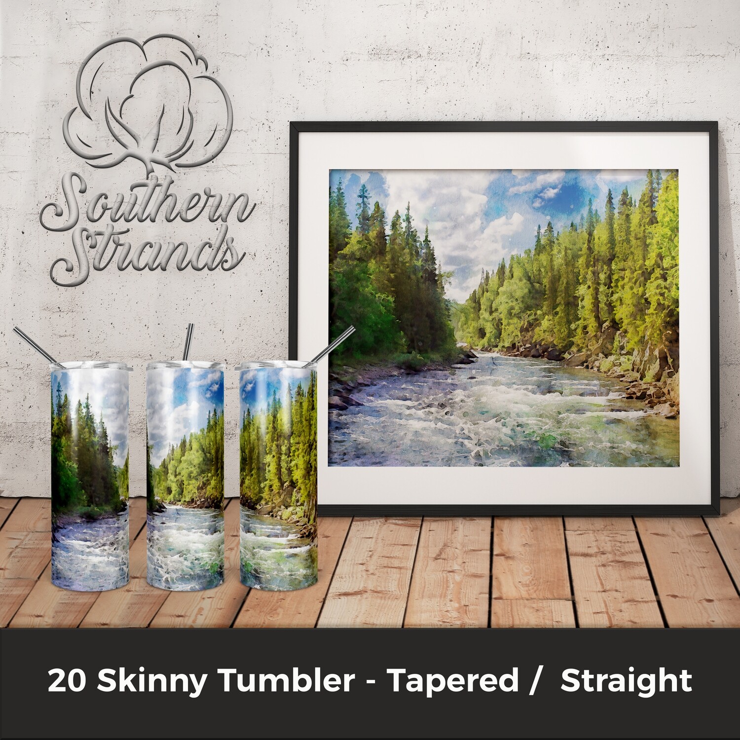 Watercolor River 2 Tumbler | DIGITAL DESIGN