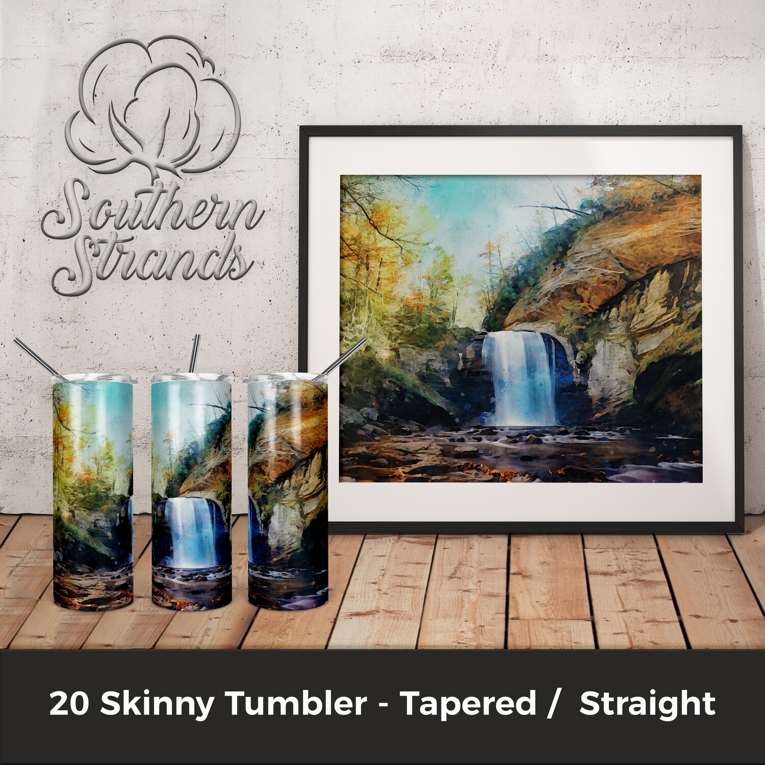 Watercolor Waterfall Tumbler | DIGITAL DESIGN