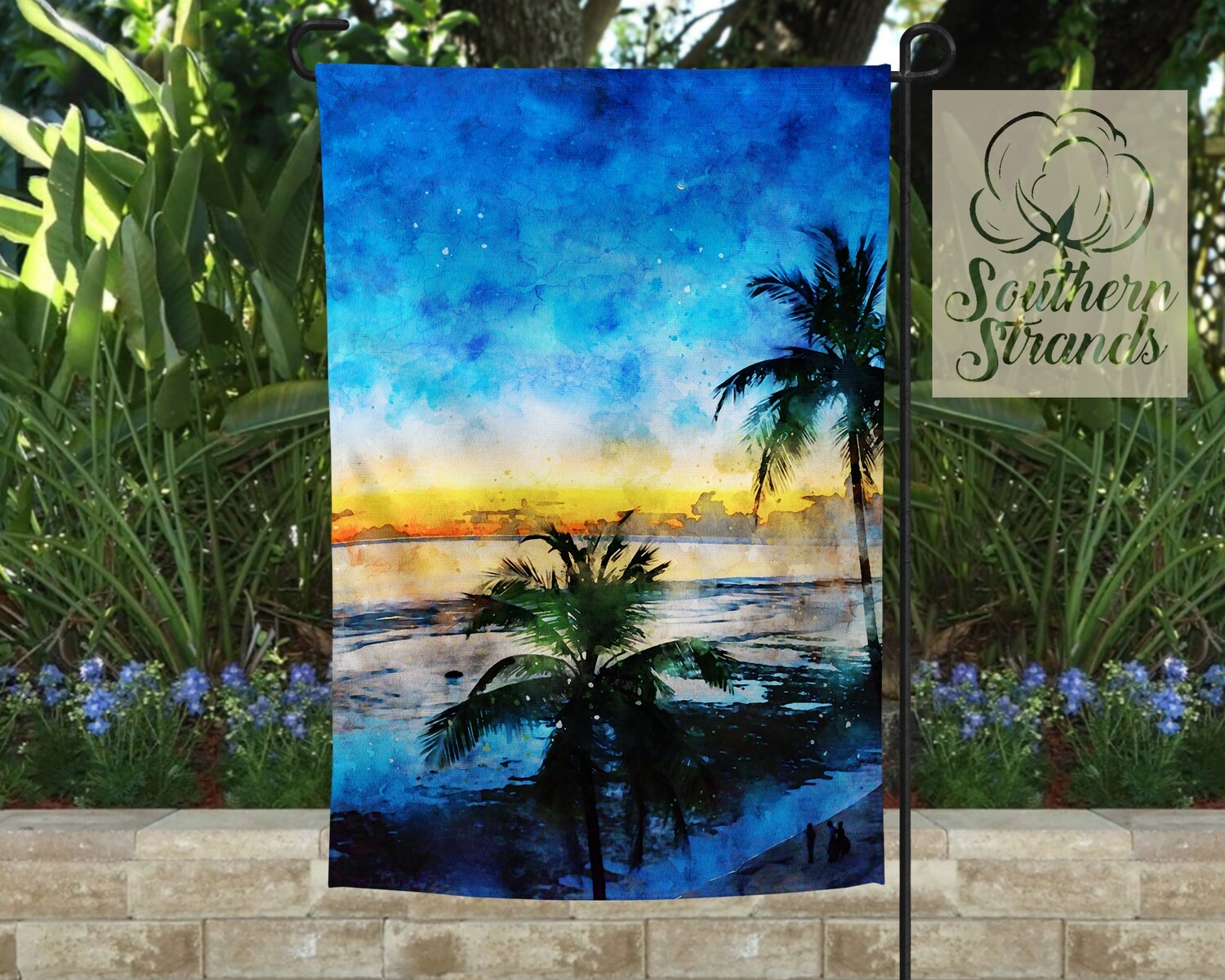 Watercolor Beach 2 Garden Flag 12x18 NO TEXT | DIGITAL DESIGN