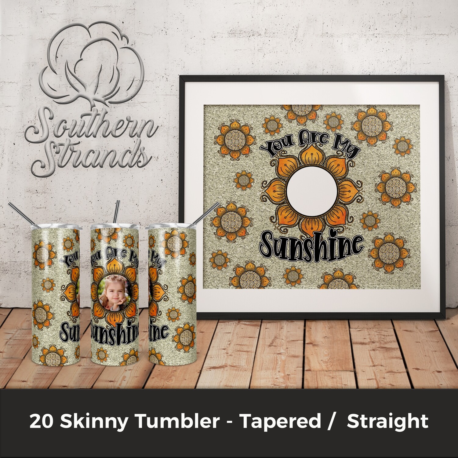 You Are My Sunshine Sunflower Photo Tumbler | DIGITAL DESIGN