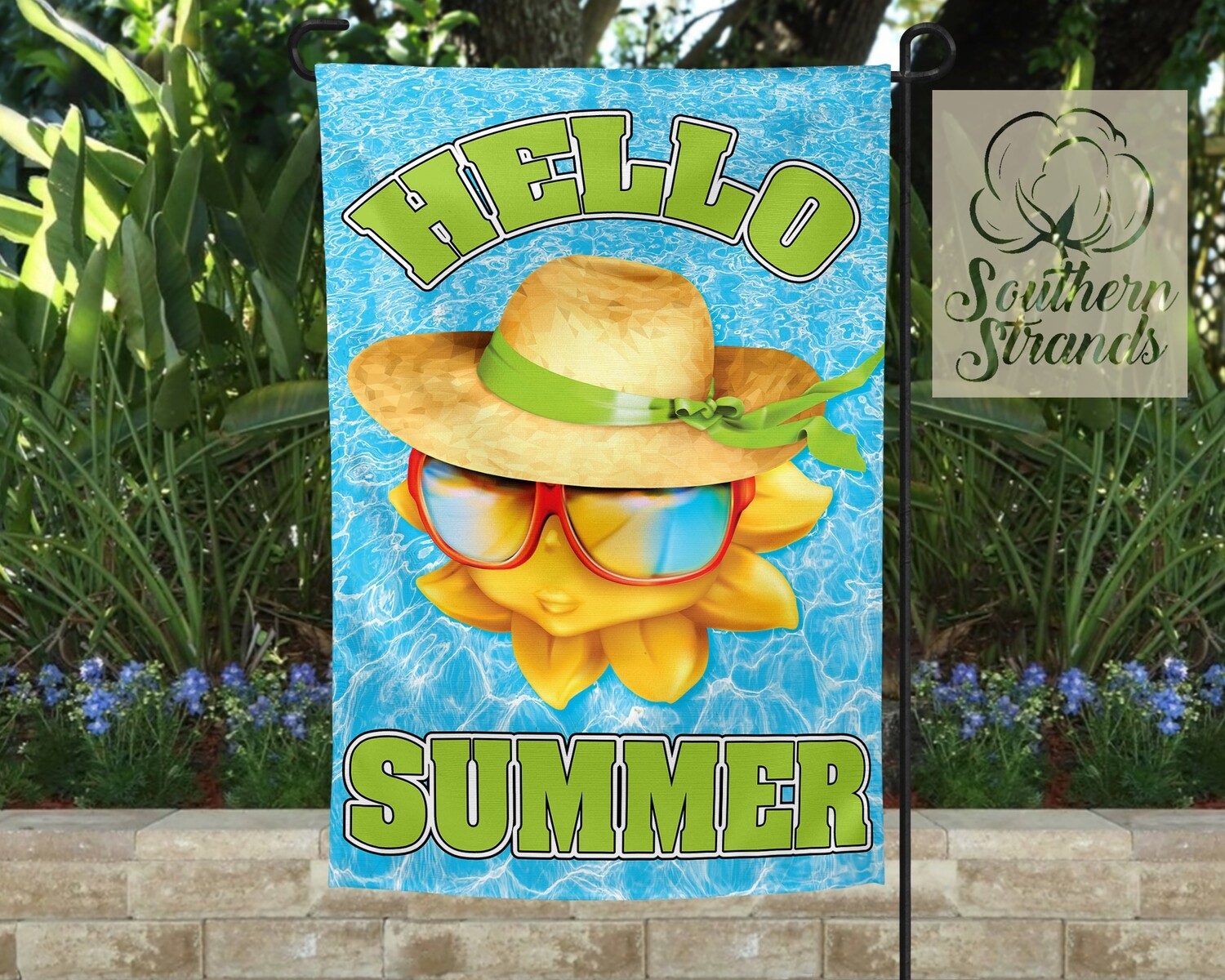 Hello Summer Sunshine Garden Flag 12x18