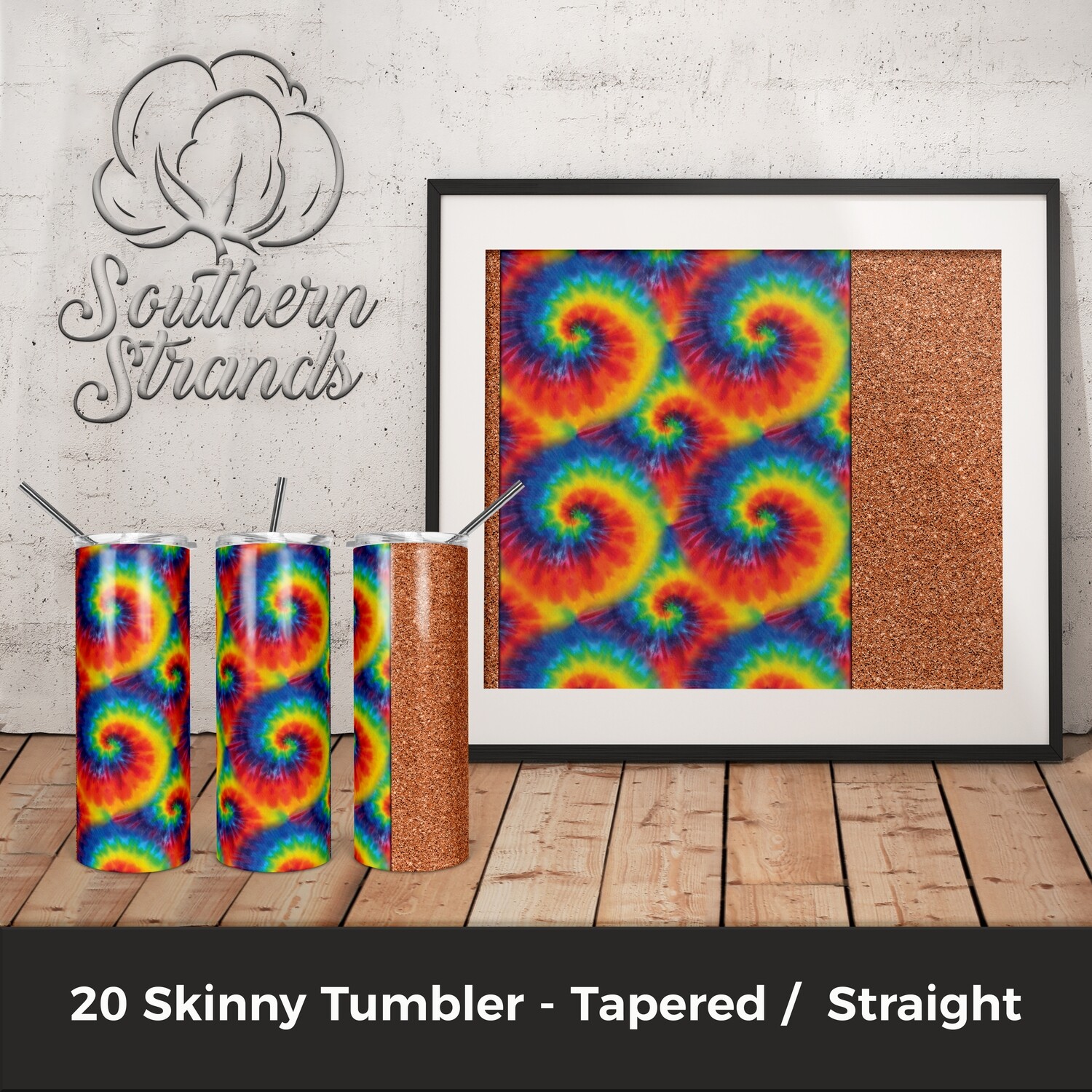 TieDye and Glitter - Orange Tumbler | Add Your Own Text | DIGITAL DESIGN