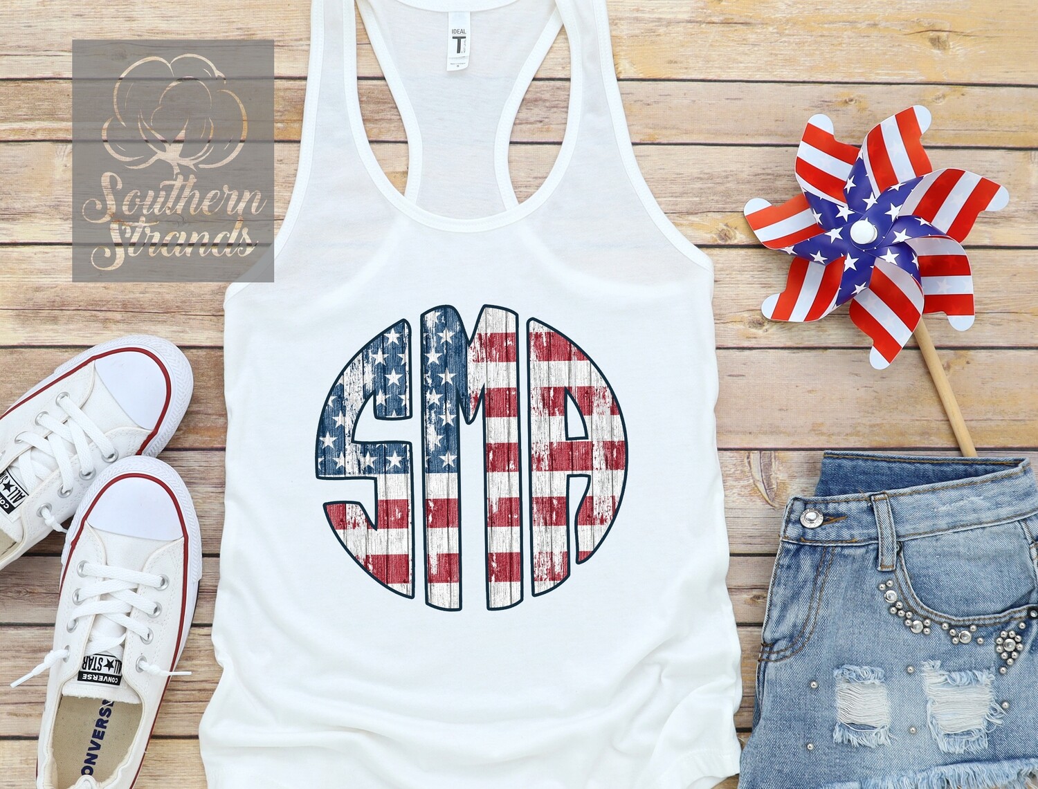 Wooden Stars and Stripes Circle Alpha | DIGITAL DESIGN