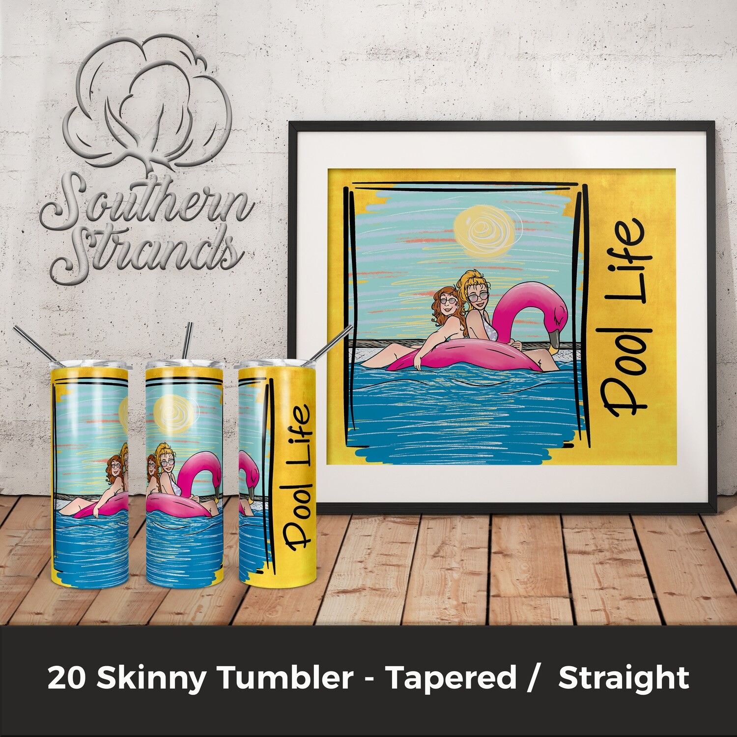 Pool Life Tumbler | Add Your Own Text | DIGITAL DESIGN