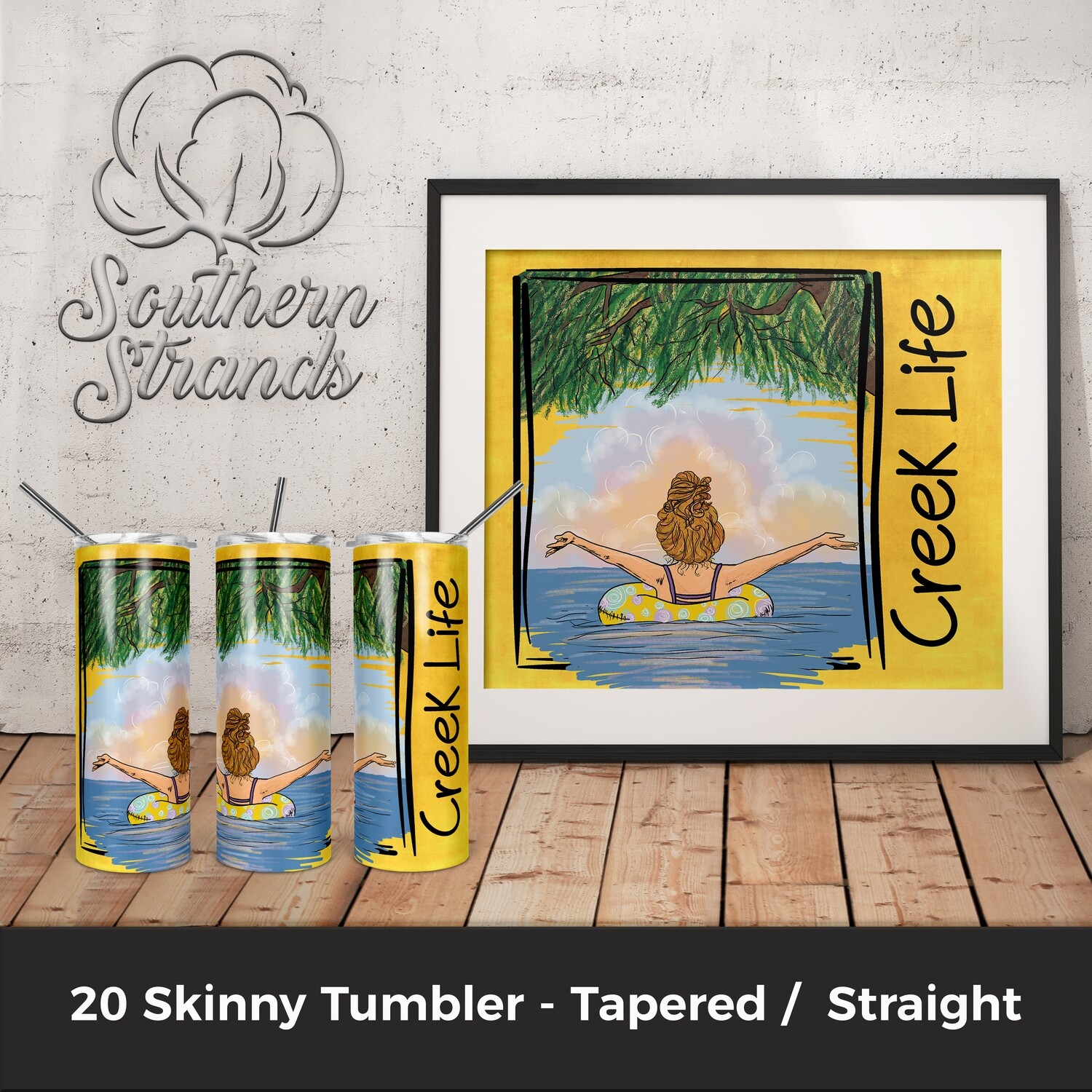 Creek Life Tumbler | Add Your Own Text | DIGITAL DESIGN