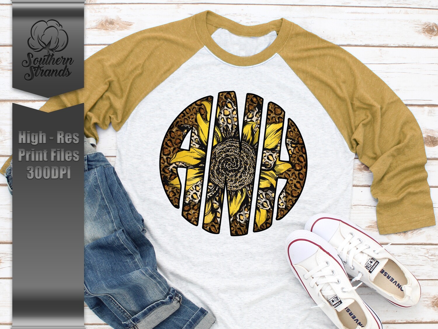 Leopard Sunflower Circle Alpha  | DIGITAL DESIGN