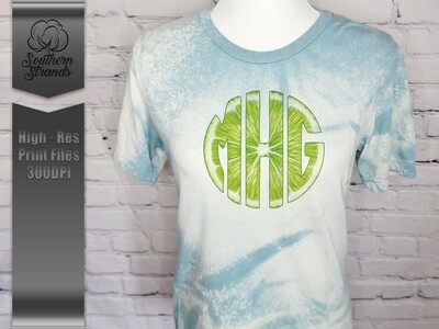 Lime Slice Circle Alpha  | DIGITAL DESIGN
