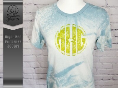 Lemon Slice Circle Alpha  | DIGITAL DESIGN