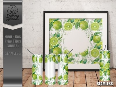 Lime Watercolor Tumbler | Bleached Middle | DIGITAL DESIGN