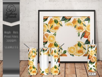 Orange Watercolor Tumbler | Bleached Middle | DIGITAL DESIGN