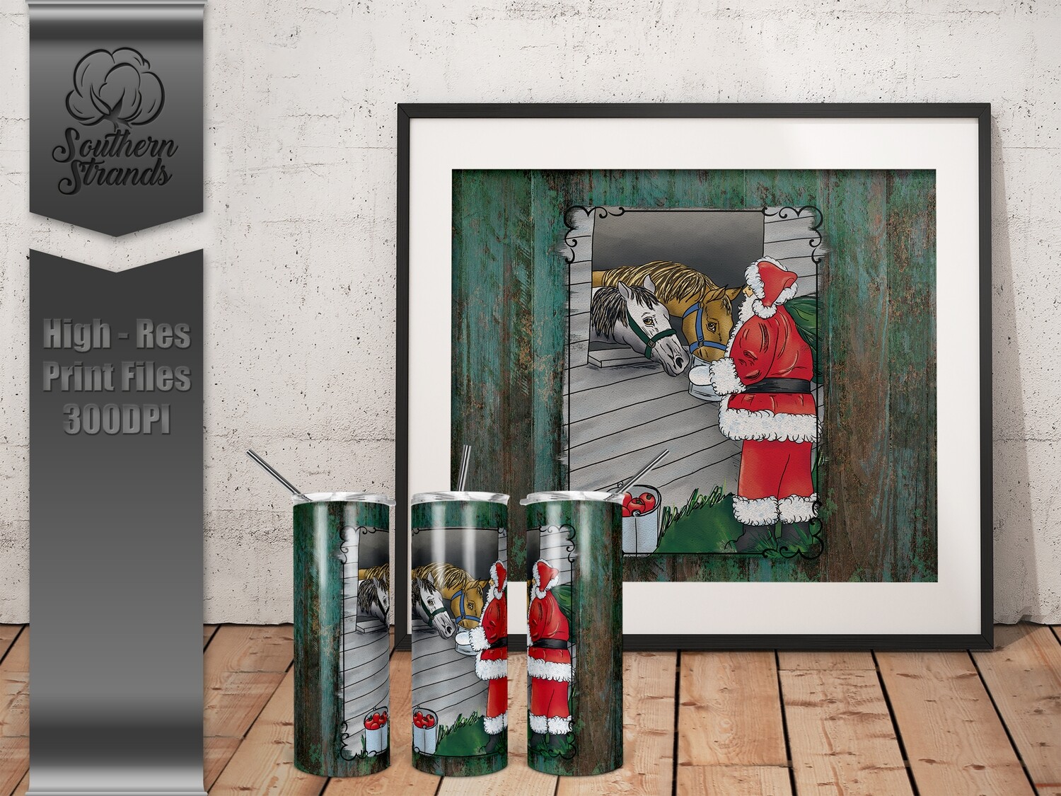 Santa Horses Tumbler | DIGITAL DESIGN