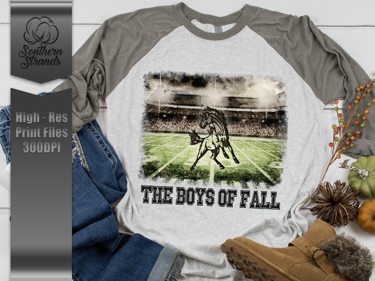The Boys of Fall - Mustang - Add Your Team Name | DIGITAL DESIGN
