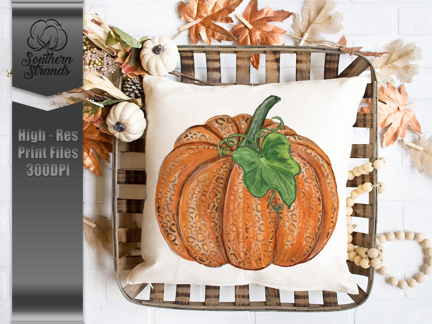 Watercolor Leopard Pumpkin | DIGITAL DESIGN