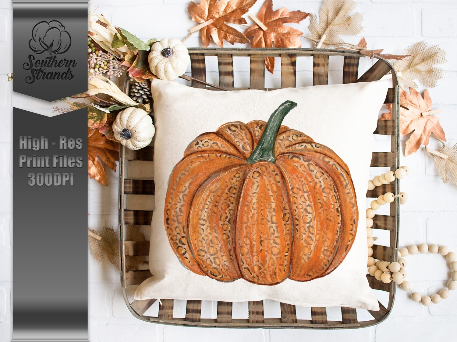 Watercolor Leopard Pumpkin No Leaf | DIGITAL DESIGN