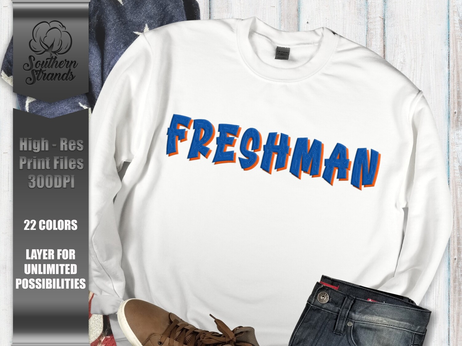 Embroidered High School Names - Freshman Bundle - 22 colors | DIGITAL DESIGN