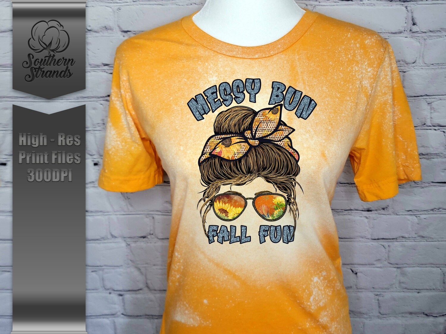 Messy Bun - Fall Fun - Sunflowers | DIGITAL DESIGN