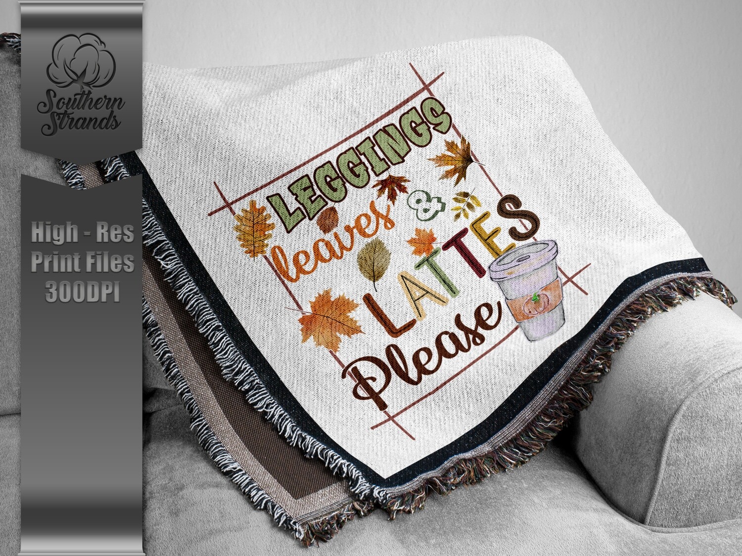 Leggings Leaves and Lattes Please | DIGITAL DESIGN