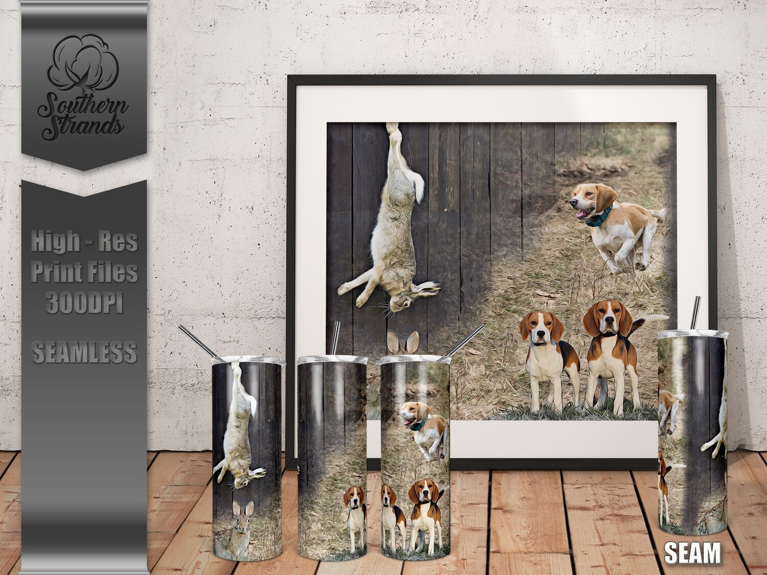 Rabbit Hunting Tumbler | 20oz | Seamless | DIGITAL DESIGN