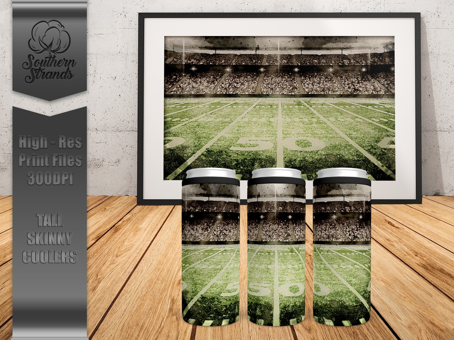I Love Football | Skinny Can Cooler | DIGITAL DESIGN