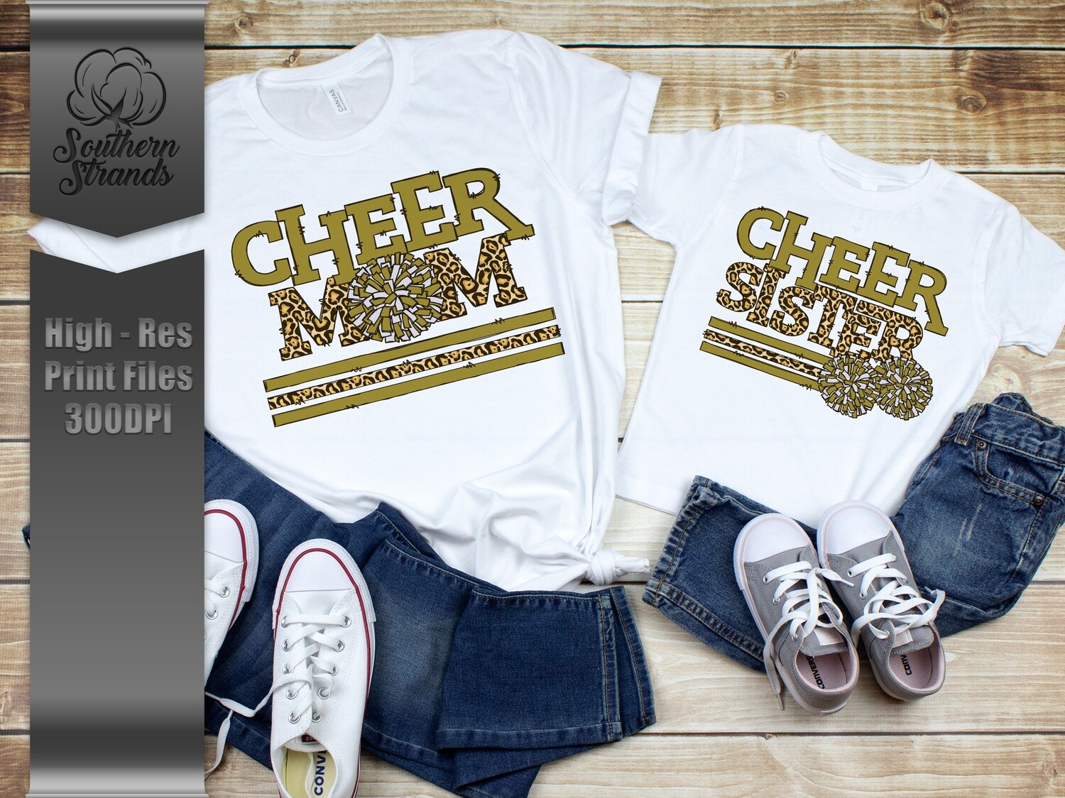 Leopard Cheer | MOM &amp; SISTER | Vegas Gold | DIGITAL DESIGN